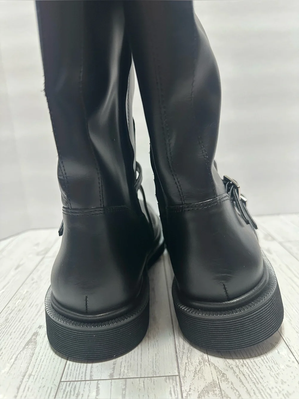 NWT - Sarto by Franco Sarto ‘Ainsley’ Leather Tall Riding Boots, Black, Sz 6